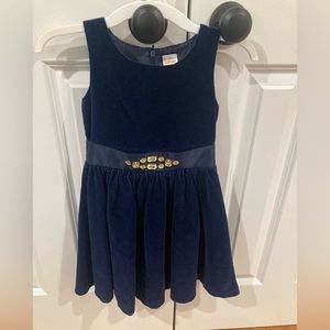 Holiday dress Navy Velvet size 6